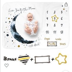 Luka&Lily Baby Monthly Milestone Blanket Boy
